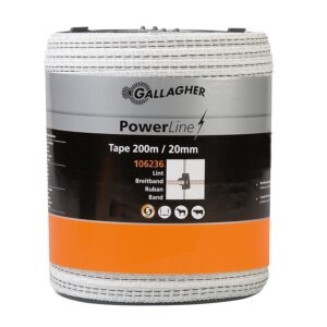 Gallagher Powerline Tape 20mm White