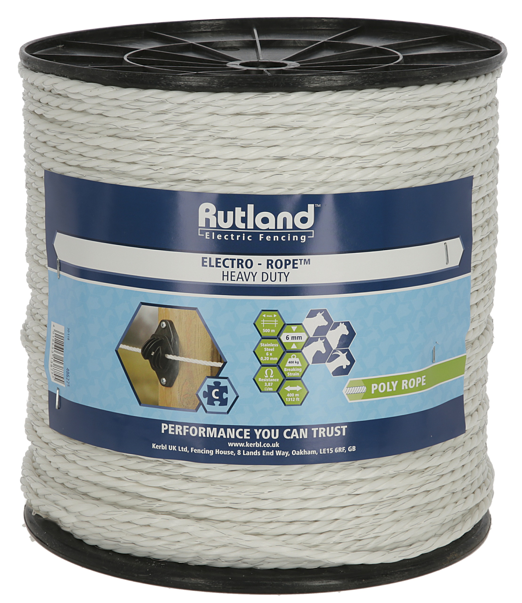 Pasture Fly Rope Rutland 6mm Electric Rope - 200mtr / 400mtr - Pasturetec