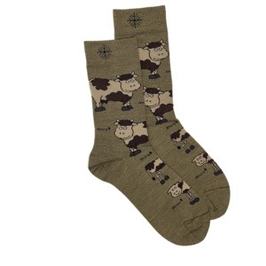 Cow Socks - Merino Wool Dress Sock