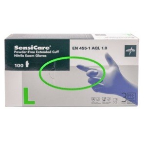 SensiCare® Extended Cuff Nitrile Exam Gloves - Box of 100 - Image 3