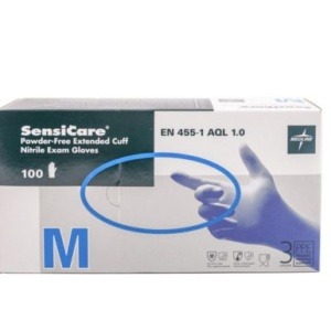 SensiCare® Extended Cuff Nitrile Exam Gloves - Box of 100 - Image 4