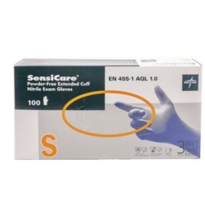 SensiCare® Extended Cuff Nitrile Exam Gloves - Box of 100 - Image 2