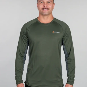 Bushbuck Apex Crew Baselayer Bayleaf Green