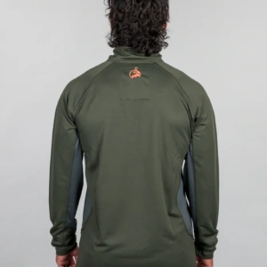 Bushbuck Apex Quarter Zip Bayleaf Green - Technical Fabric With Added Features - Image 2