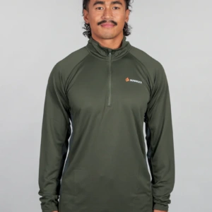 Bushbuck Apex Quarter Zip Bayleaf Green - Technical Fabric With Added Features - Image 4