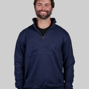 Bushbuck Lifestyle Quarter Zip Sweatshirt - Navy