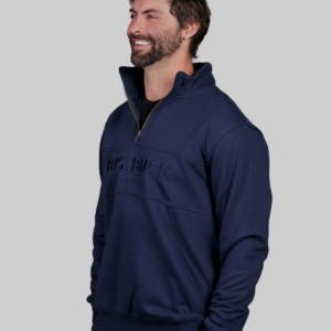 Bushbuck Lifestyle Quarter Zip Sweatshirt - Navy - Image 5