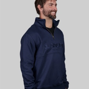 Bushbuck Lifestyle Quarter Zip Sweatshirt - Navy - Image 6