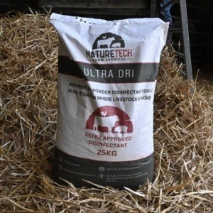 Naturetech Ultra Dri Livestock Bedding Sanitiser 25Kg With Defra Approved Disinfectant